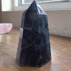 Purple Fluorite Crystal Tower - Polished Gemstone Point